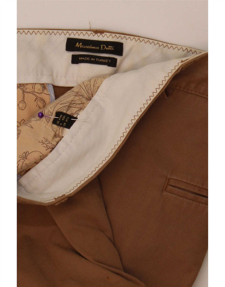 Massimo Dutti Dame Slim Chino Bukser EU 40 Medium W30 L30 Beige