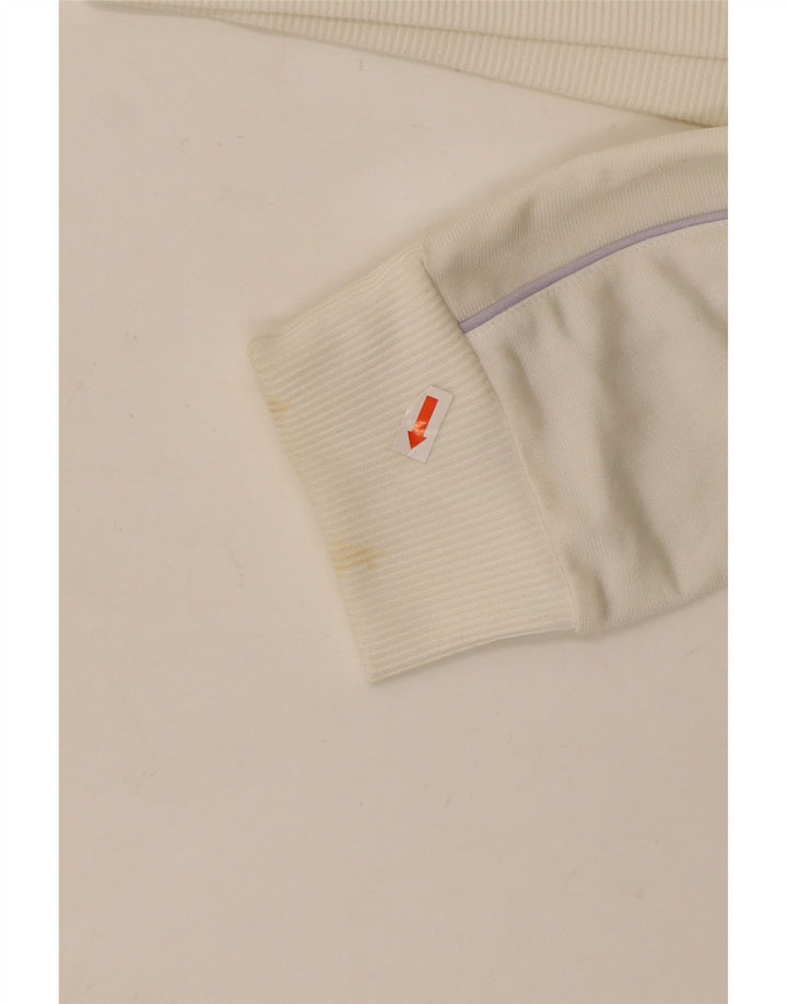 ADIDAS træningsdragt topjakke til kvinder UK 16 Large off white polyester