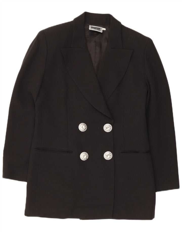 Luisa Spagnoli Dame Dobbeltradet Blazer Jacket IT 44 Medium Sort
