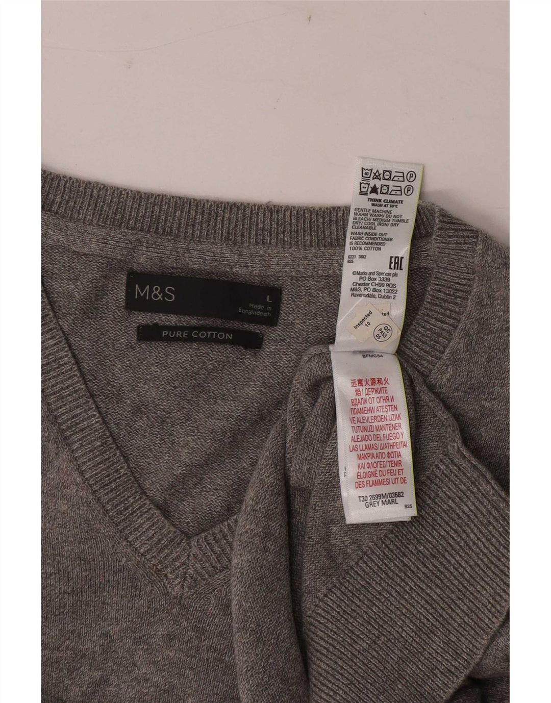Marks & Spencer Herrevest Tank Top Stor Grå Bomuld