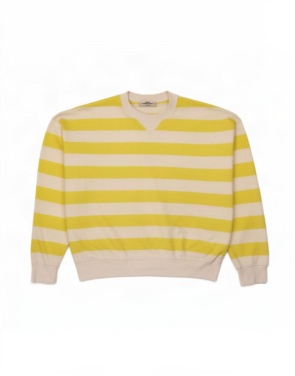 Marks & Spencer Womens Sweatshirt Jumper UK 14 Medium Yellow Striped