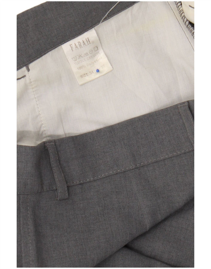 Farah Straight Casual Bukser til mænd W34 L27 Grå polyester