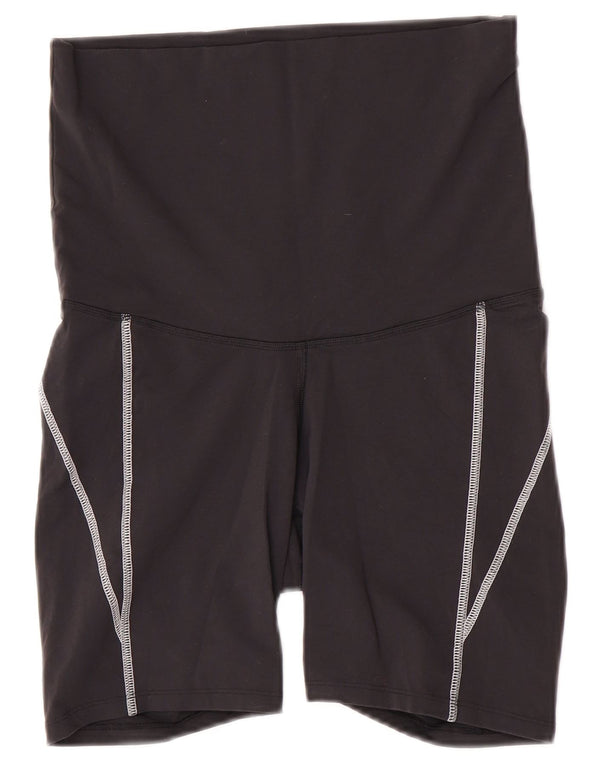 Reebok højtaljede sportsshorts til kvinder UK 12/14 medium sort polyamid