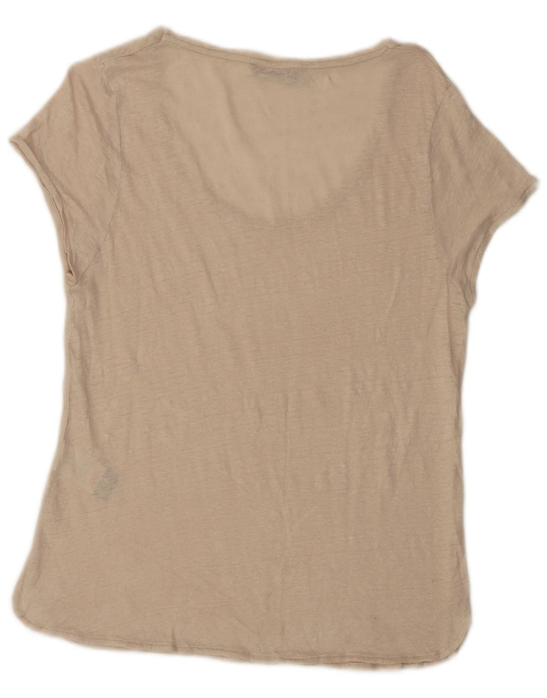 MINT VELVET Dame T-Shirt Top UK 14 Medium Beige Linen