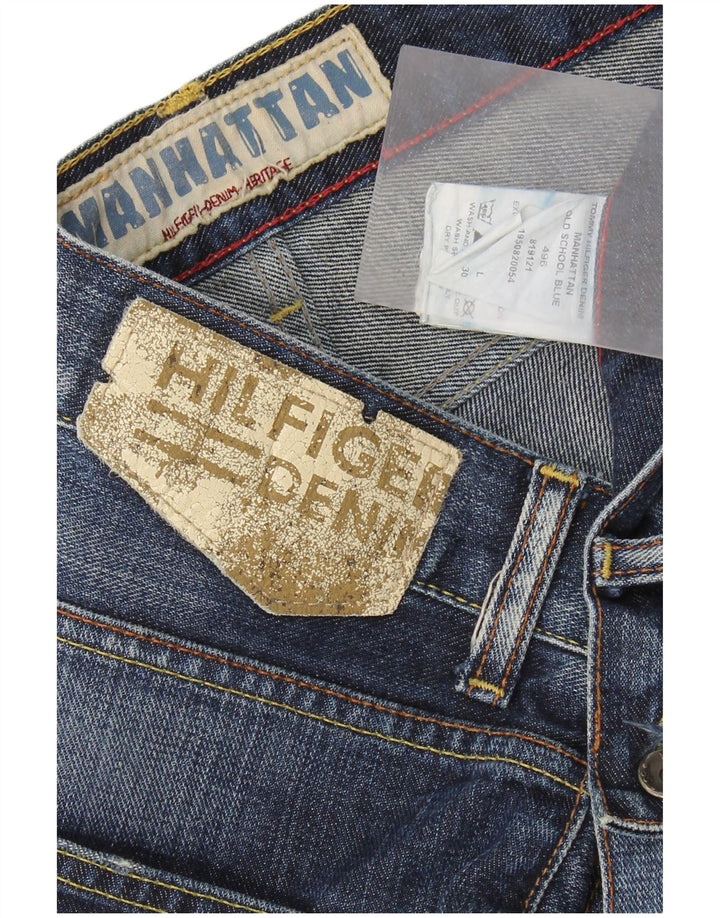 TOMMY HILFIGER Dame Manhattan Bootcut Jeans W33 L30 Blå Bomuld