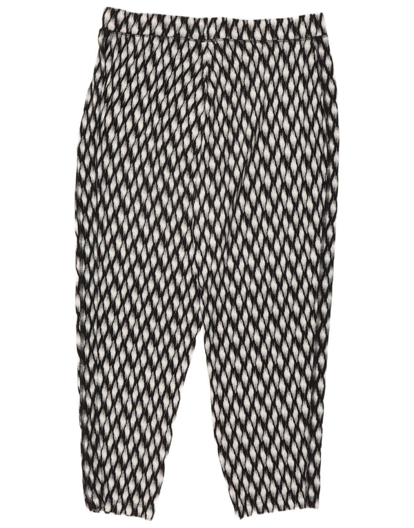 Marks & Spencer Womens Crop Leggings UK 16 Large Black Geometric Viscose