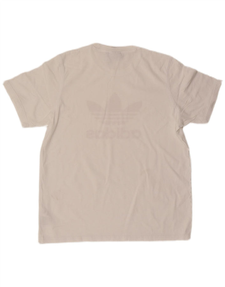 Adidas Grafisk T-shirt top til mænd, stor hvid bomuld