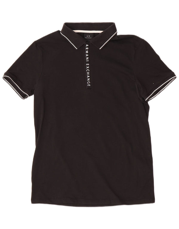 Armani Exchange Herre poloshirt Medium Sort Bomuld