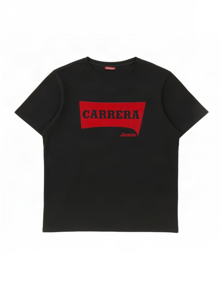 Carrera Herre Grafisk T-Shirt Top Stor Sort