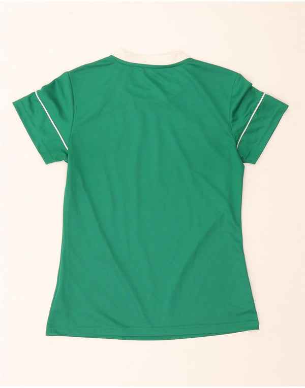 Adidas Dame Climalite T-Shirt Top UK 8/10 Small Green Polyester