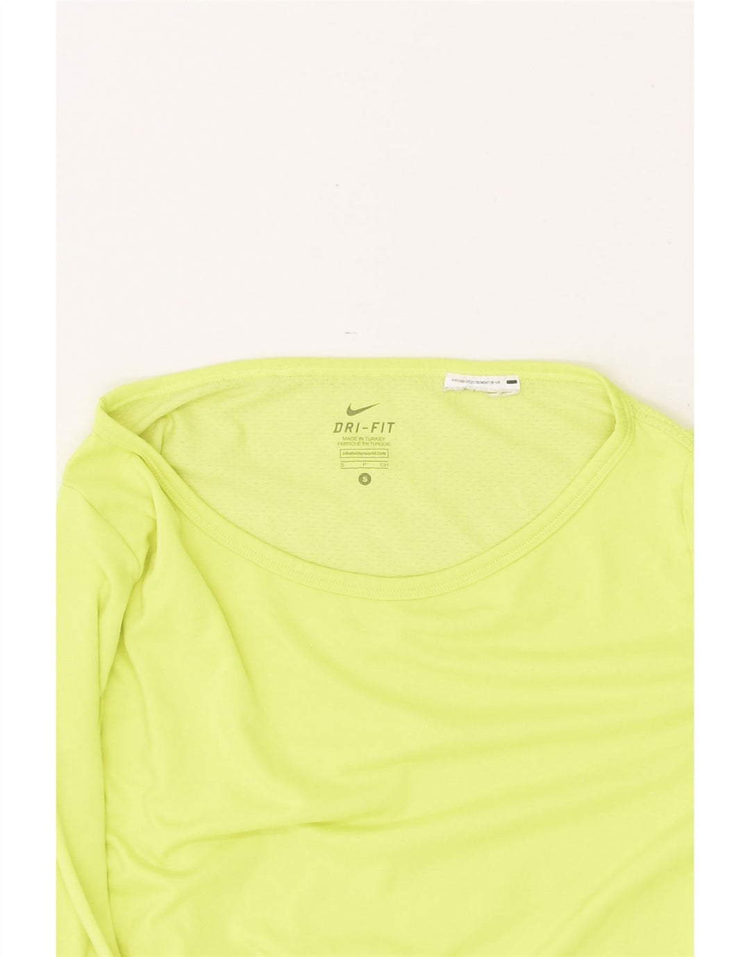 NIKE Dame Dri Fit Top Langærmet UK 10 Lille grøn polyester
