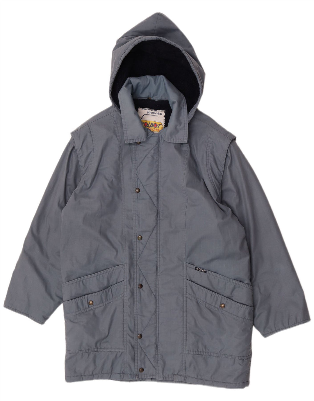 Polbot Sherpa-jakke med hætte til mænd UK 42 XL Blå Polyester