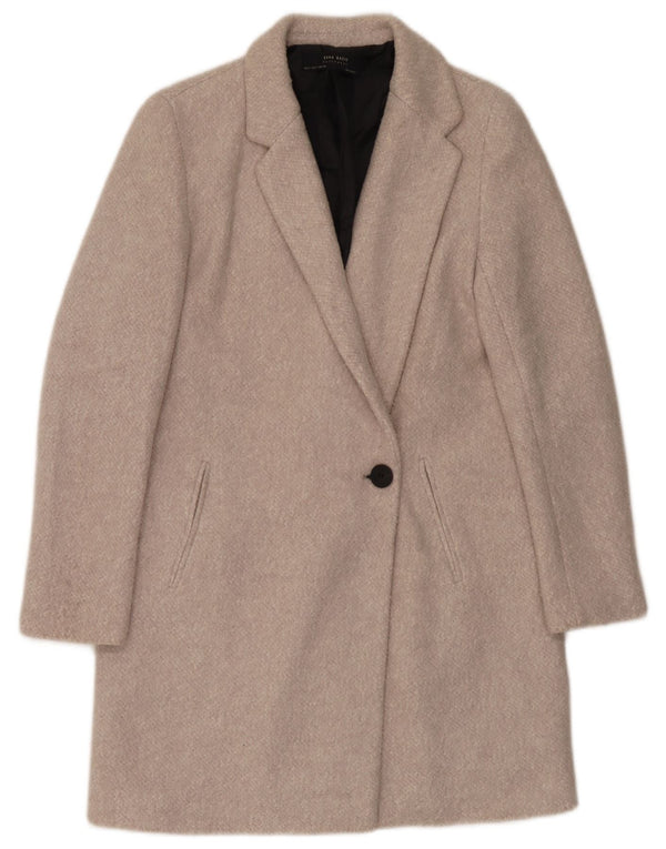 Zara Dame Overfrakke UK 10 Small Beige