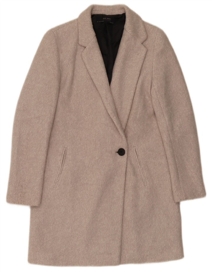 Zara Dame Overfrakke UK 10 Small Beige