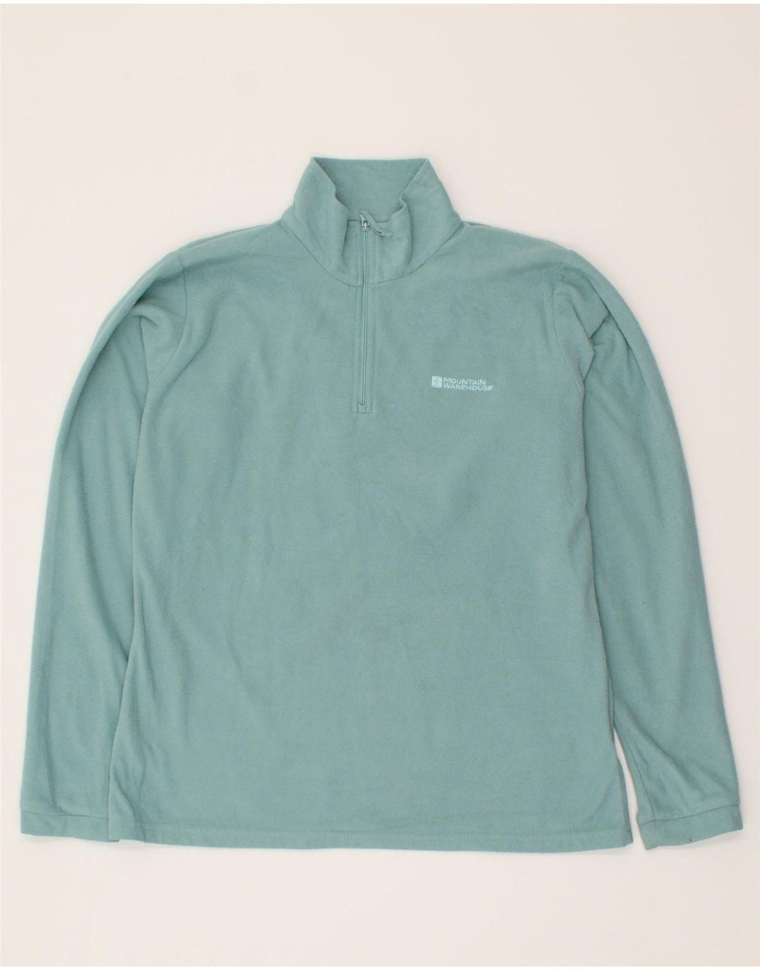 MOUNTAIN WAREHOUSE Womens Zip Neck Fleece Jumper UK 14 Large Blue Vintage Mountain Warehouse and Second-Hand Mountain Warehouse from Messina Hembry 