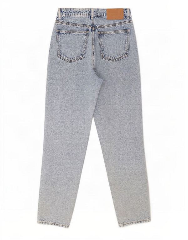Zara Dame Jeans med høj talje EU 36 XS W26 L27 Blå Bomuld