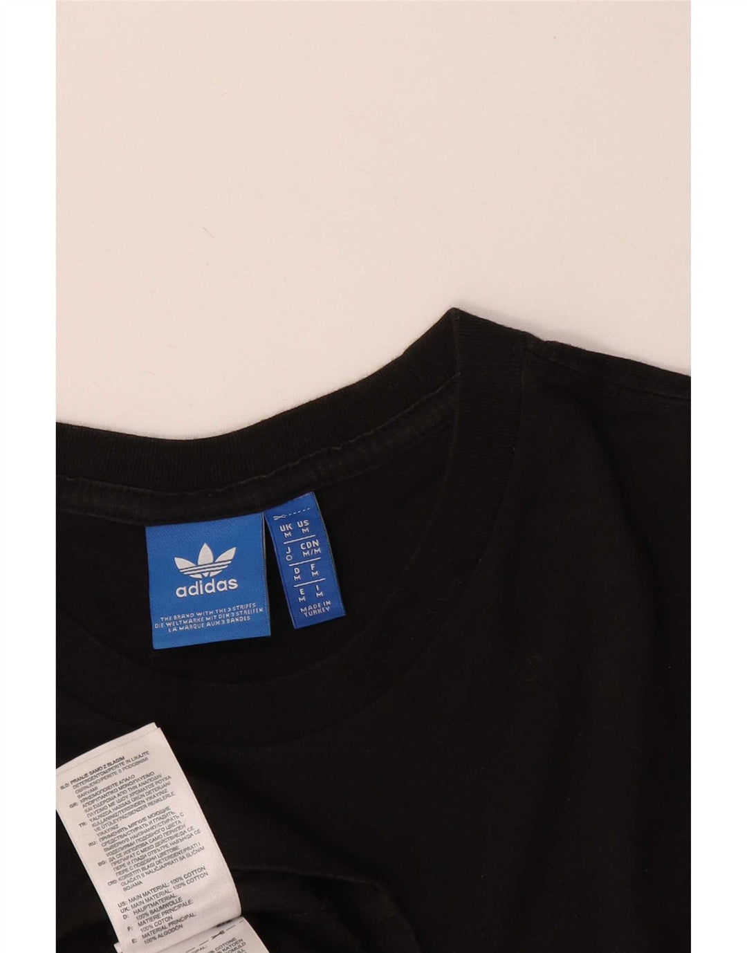 Adidas Herre grafisk T-shirt Top Medium Sort Bomuld