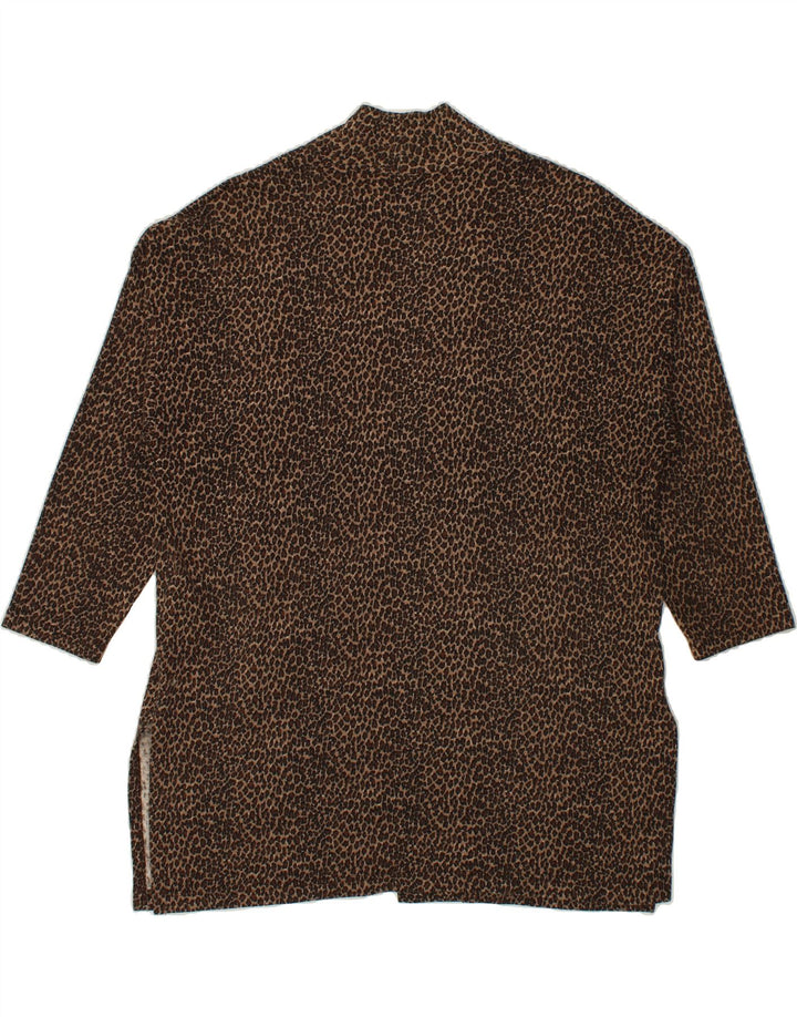 VINTAGE Womens Oversized Longline Cardigan Sweater UK 10 Small Brown Vintage Vintage and Second-Hand Vintage from Messina Hembry 