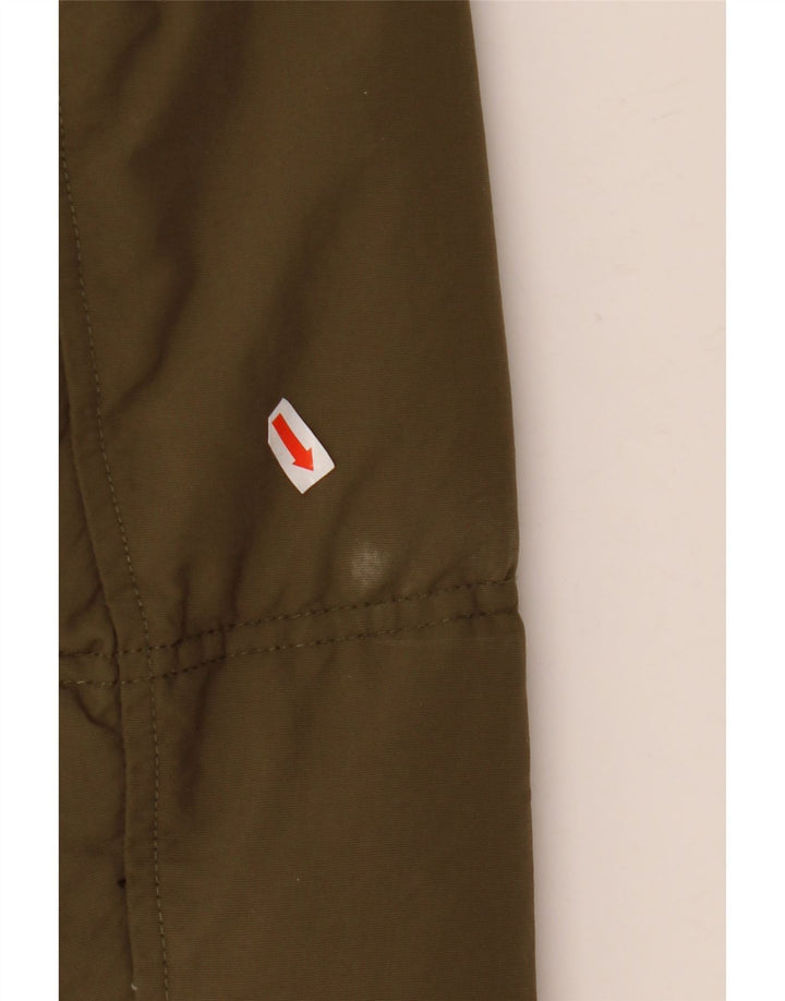 JOHN ASHFIELD Herre hættepolstret frakke UK 36 Small Khaki Nylon