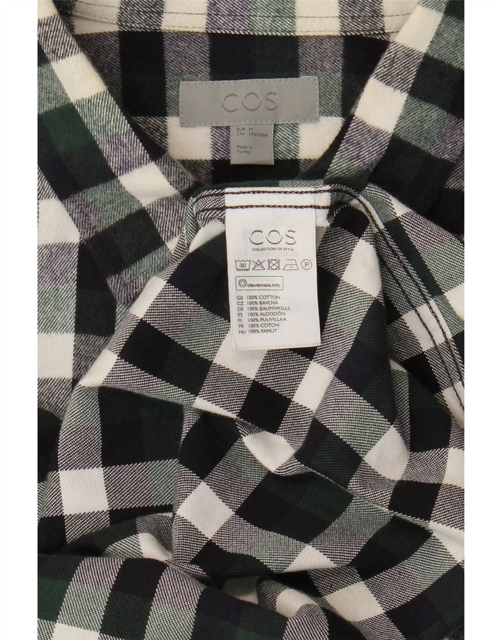 Cos Herre Flanelskjorte Medium Grøn Ternet Bomuld