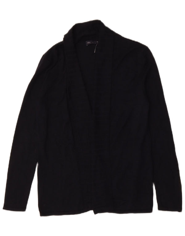 Marks & Spencer Womens Open Cardigan Sweater UK 10 Small Navy Blue Viscose