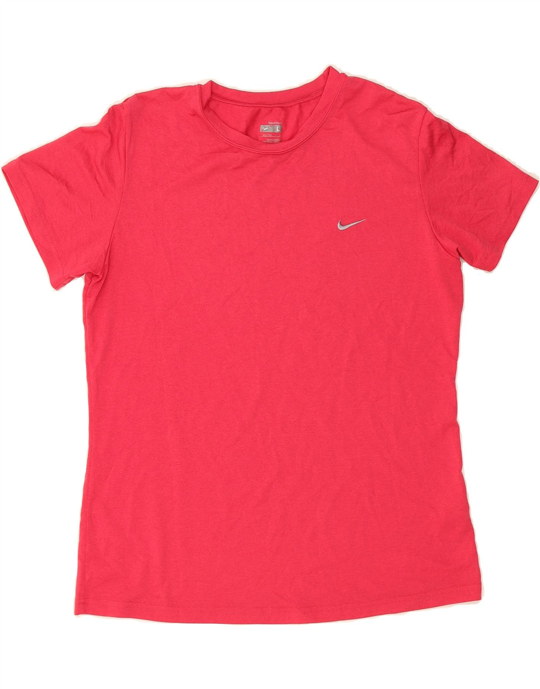 NIKE Womens T-Shirt Top US 12/14 Large Red Polyester Vintage Nike and Second-Hand Nike from Messina Hembry 