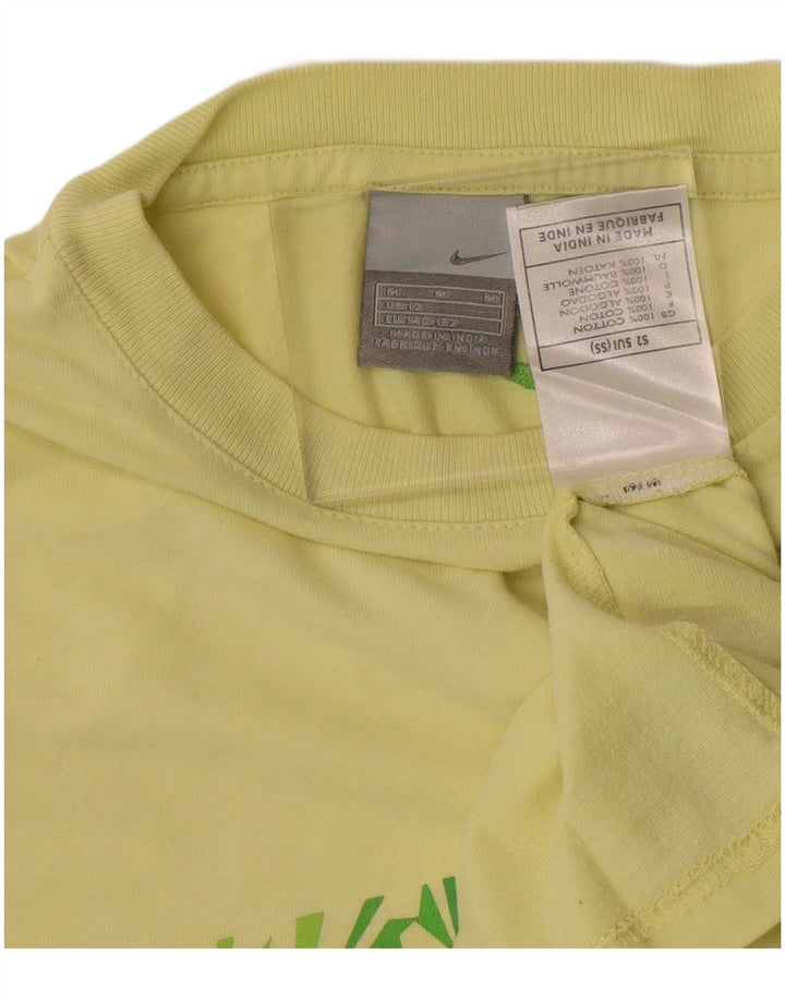 Nike drenge grafisk t-shirt top 10-11 år medium gul bomuld