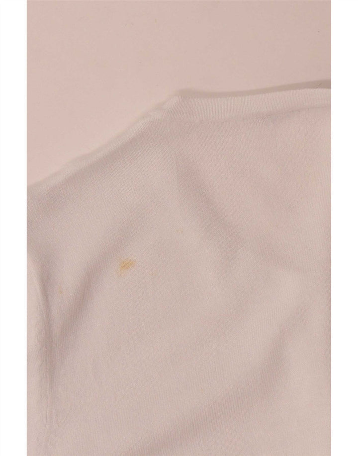 Marks & Spencer Dame Cardigan Sweater UK 12 Medium White Viscose