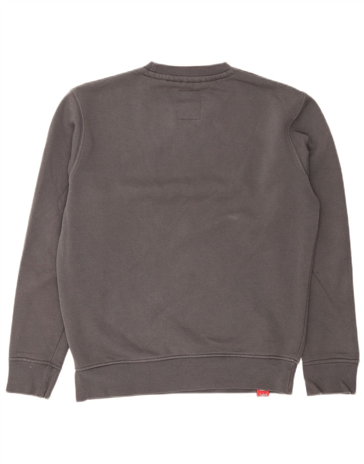 Alpha Industries Grafisk sweatshirt til mænd, lille grå bomuld