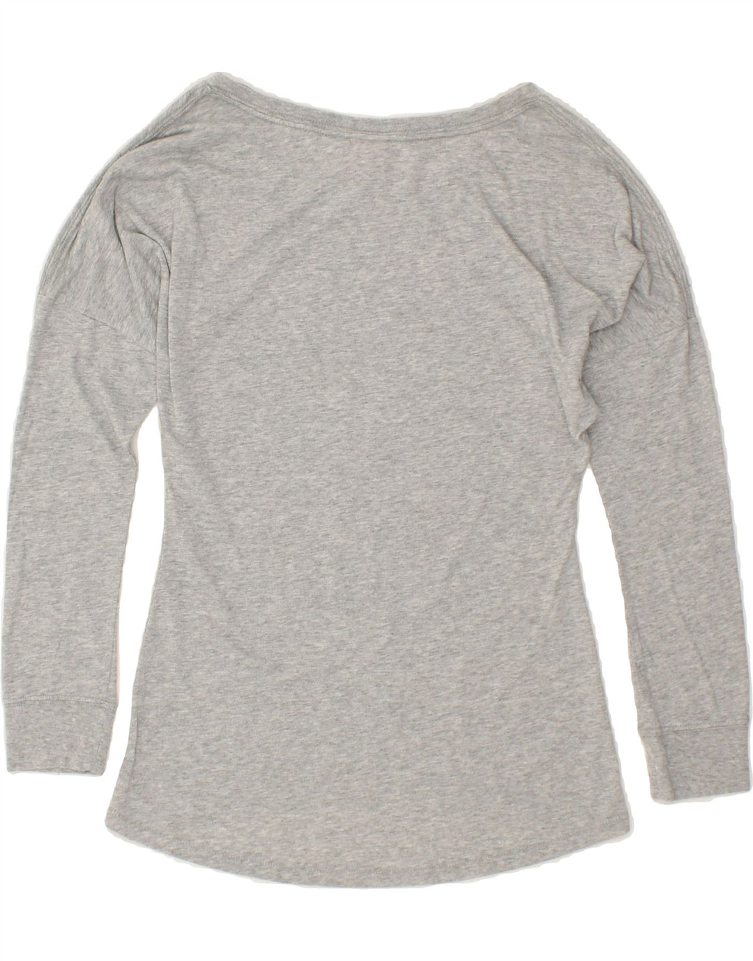 NIKE Womens Oversized Graphic Top Long Sleeve UK 6 XS Grey Vintage Nike and Second-Hand Nike from Messina Hembry 
