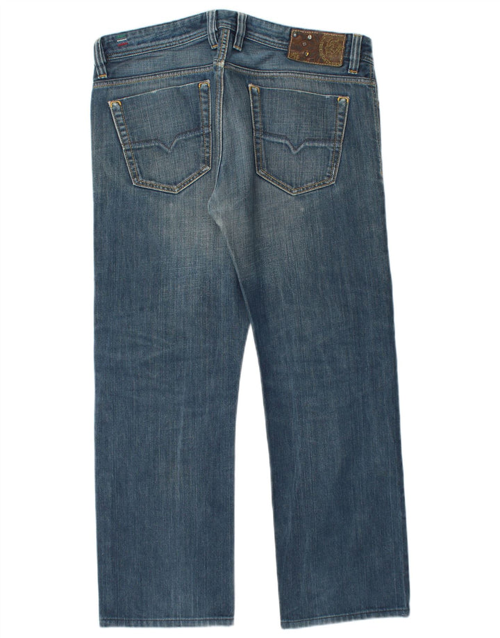 Diesel Herre Straight Jeans W33 L28 Blå Bomuld