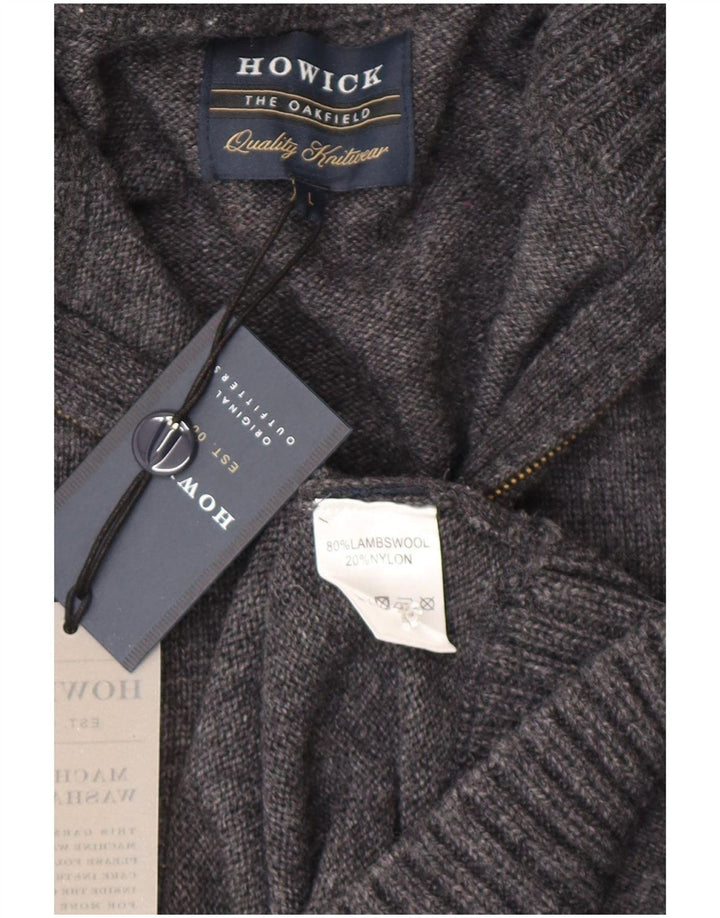 Howick Herre Zip Neck Jumper Sweater Stor Grå Uld