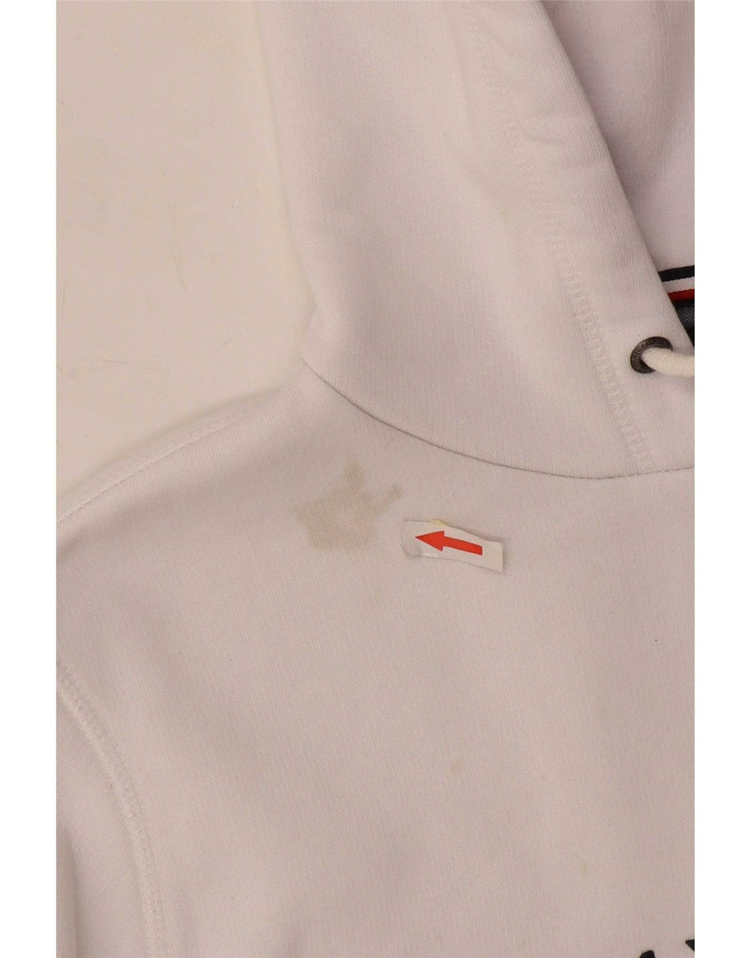 Tommy Hilfiger Herre grafisk hættetrøje Jumper Medium Hvid Bomuld