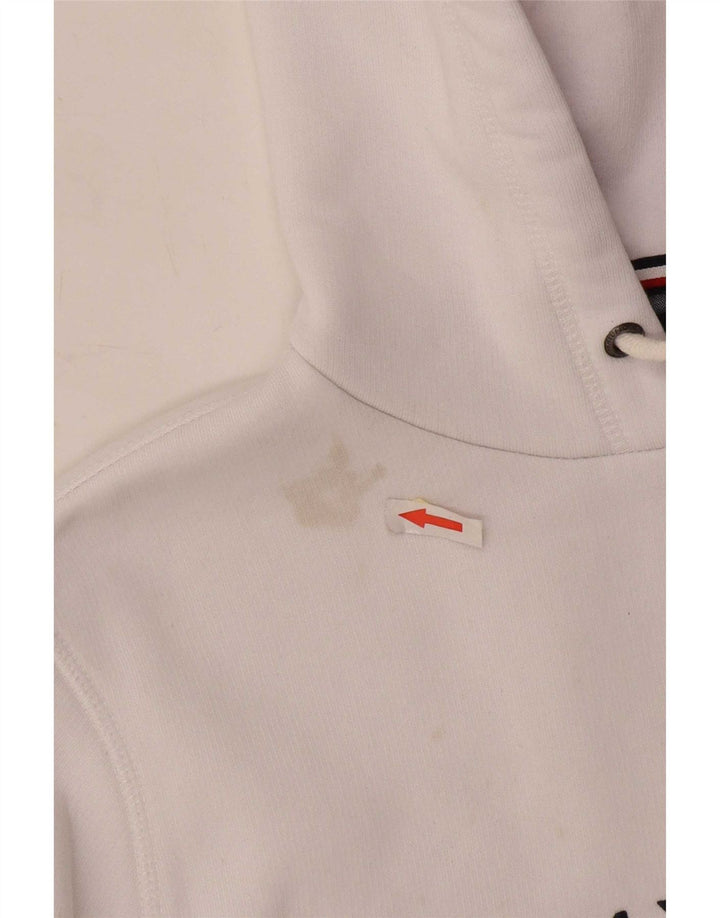 Tommy Hilfiger Herre grafisk hættetrøje Jumper Medium Hvid Bomuld