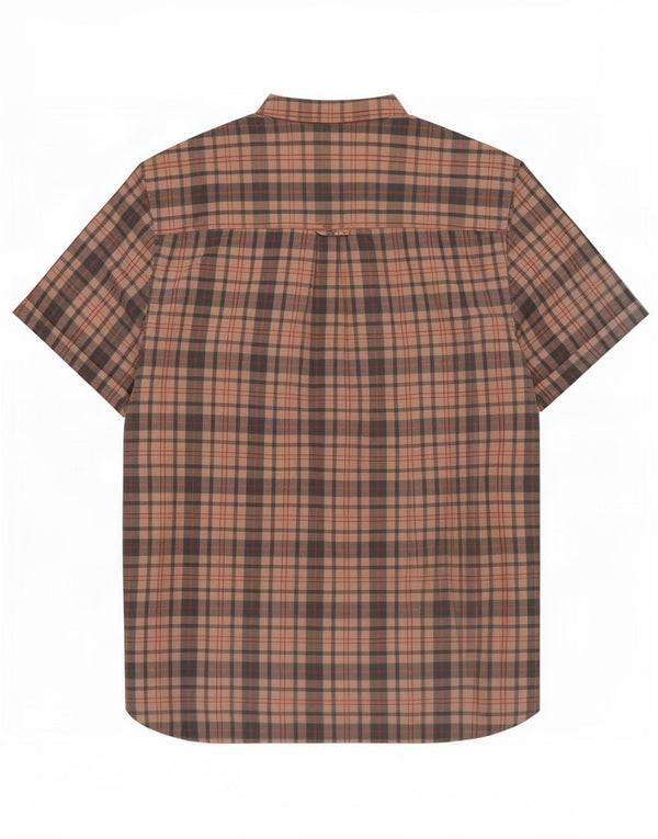 Lyle & Scott Mens Short Sleeve Shirt XL Pink Plaid Cotton