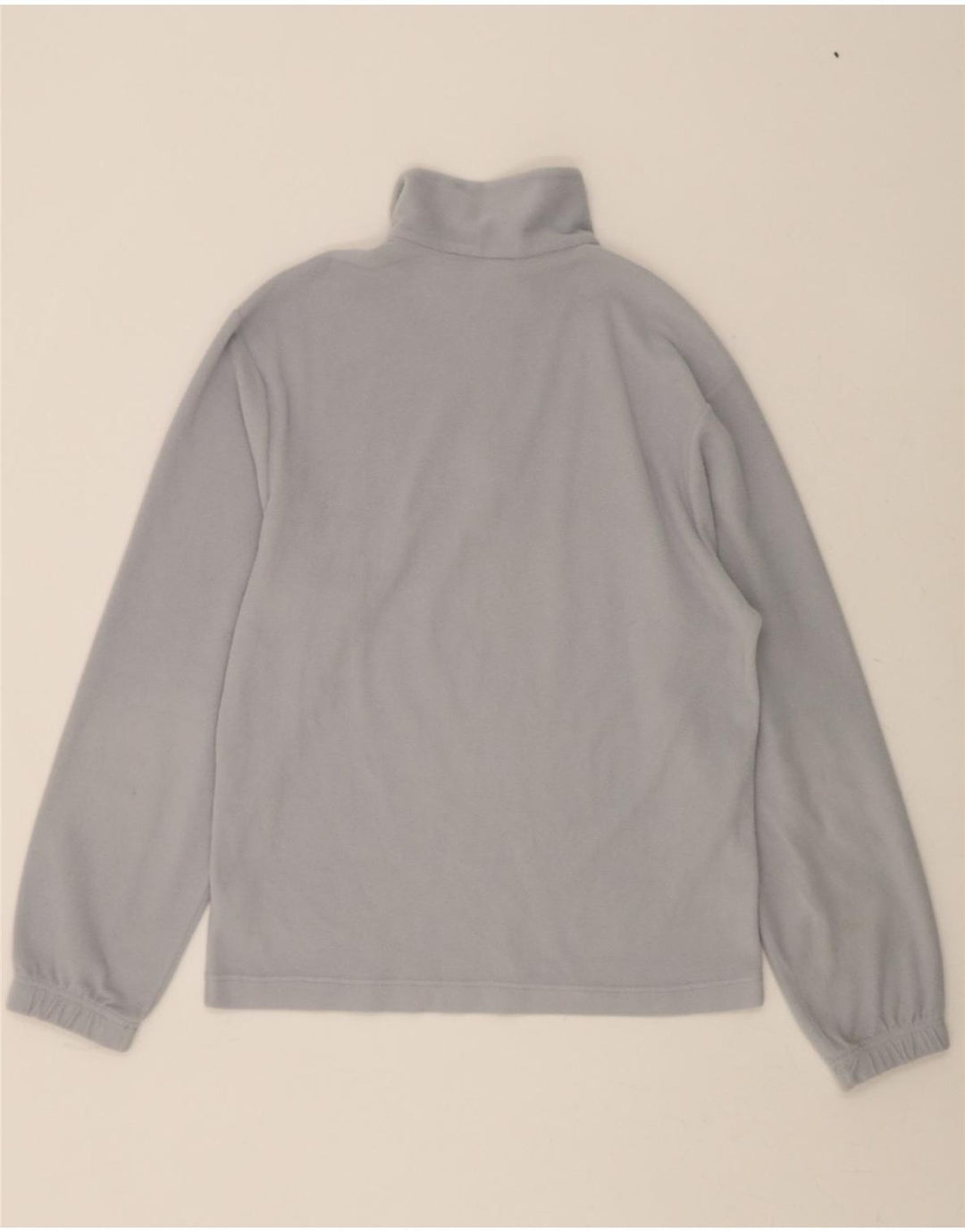 FILA Womens Zip Neck Fleece Jumper UK 10 Small Grey Polyester Vintage Fila and Second-Hand Fila from Messina Hembry 