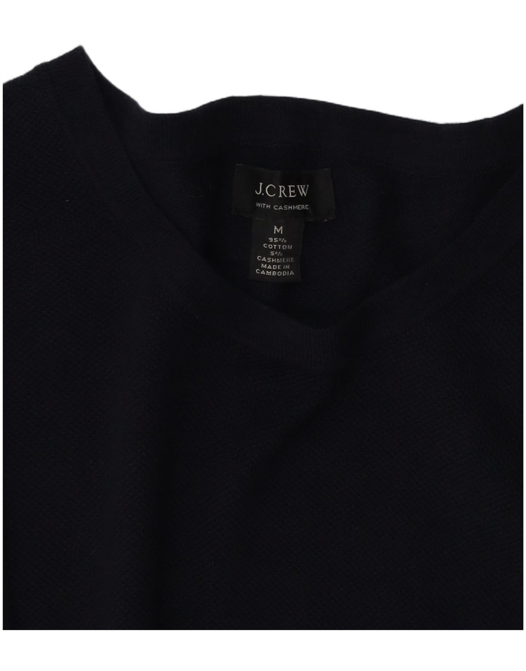 J. CREW Herre Boat Neck Jumper Sweater Medium Navy Blue Bomuld