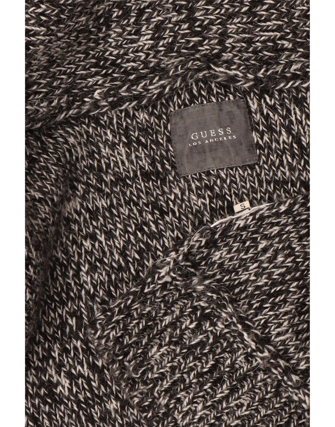 Guess Dame Oversized Longline Cardigan Sweater UK 10 Small Grey Flecked