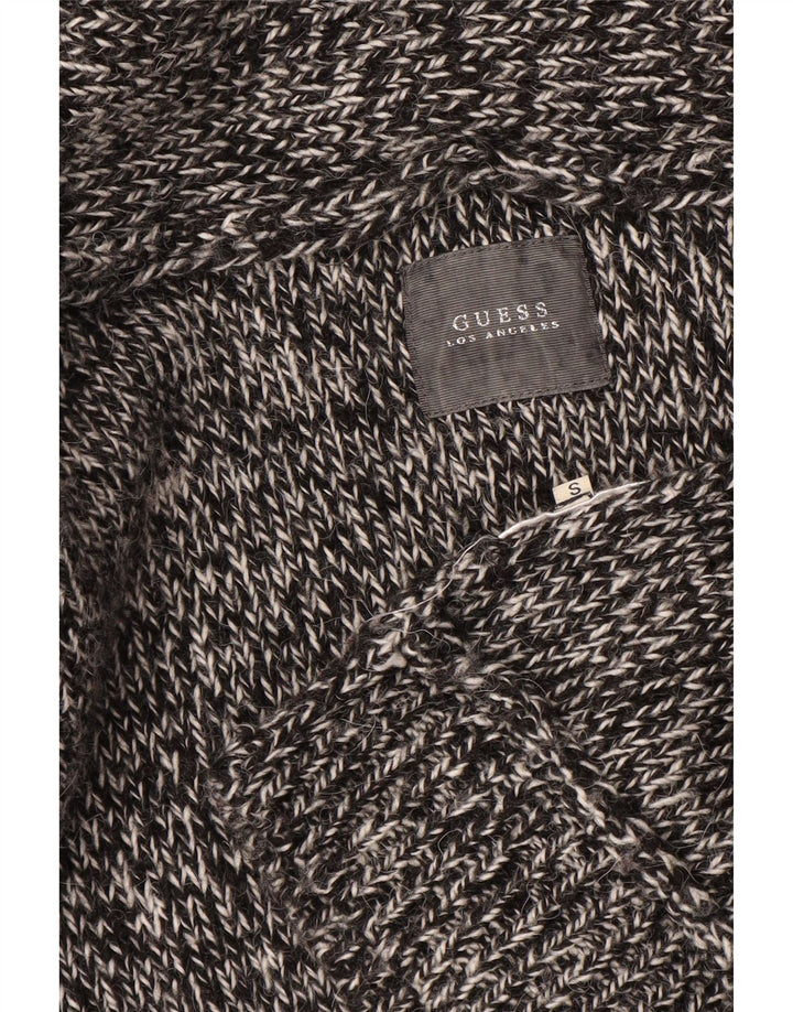 Guess Dame Oversized Longline Cardigan Sweater UK 10 Small Grey Flecked