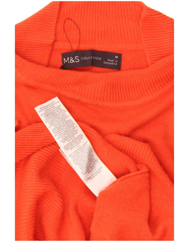 Marks & Spencer Dame Turtle Neck Jumper Sweater UK 14 Medium Orange
