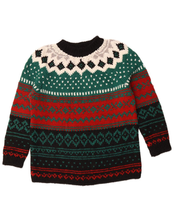 Vintage Dame Turtle Neck Jumper Sweater UK 16 Large Multicolor