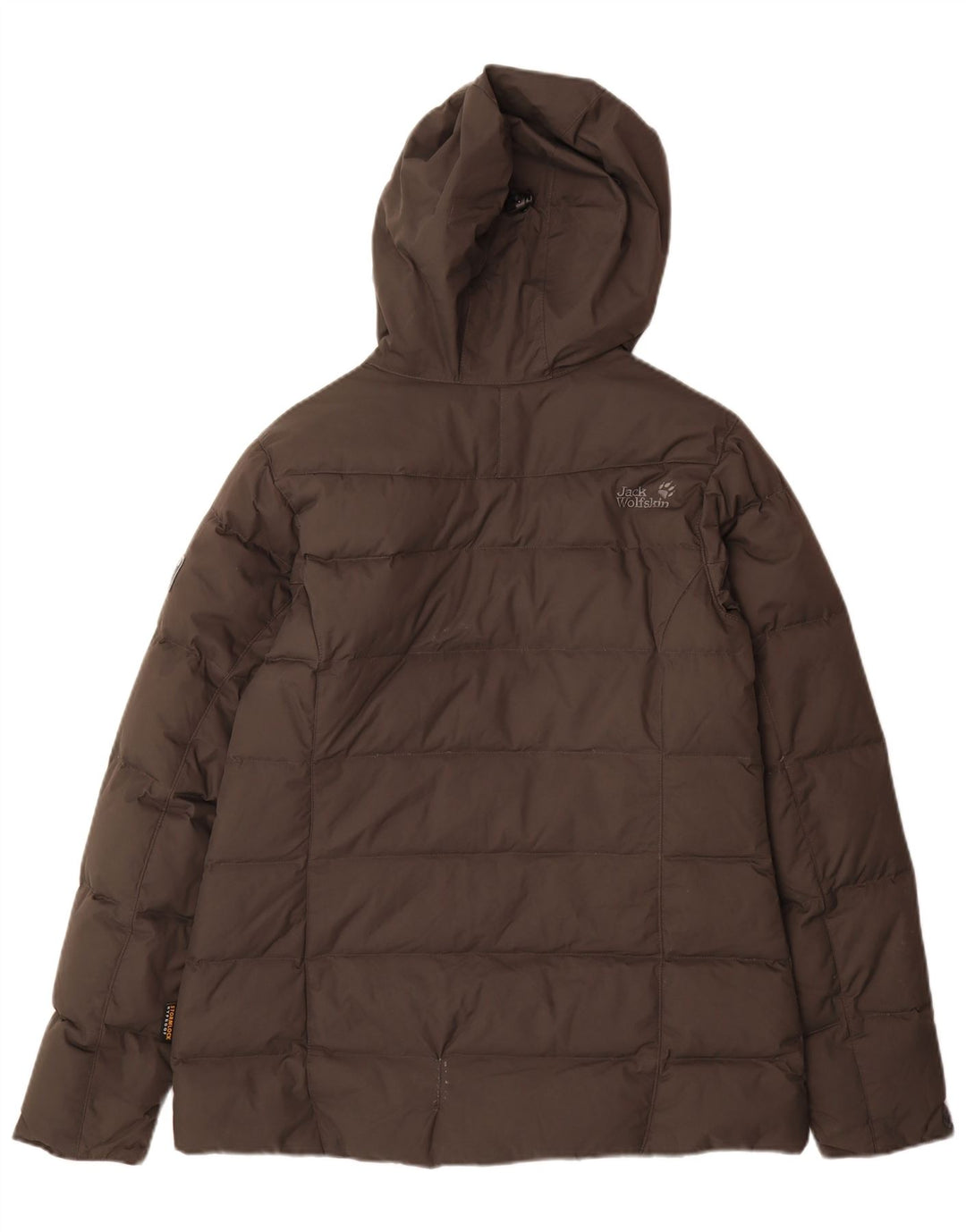 Jack Wolfskin, polstret hættejakke til kvinder UK 12/14 Medium brun polyamid