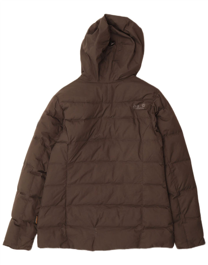Jack Wolfskin, polstret hættejakke til kvinder UK 12/14 Medium brun polyamid