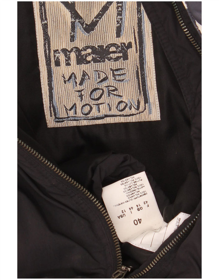 MAIER Dame Oversized Windbreaker Jacket UK 14 Large Black Floral