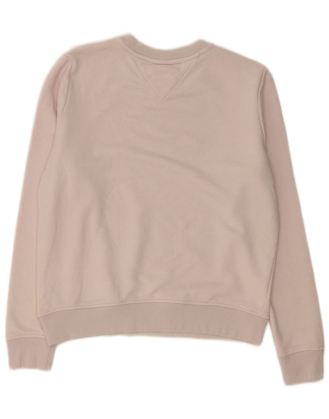 Tommy Hilfiger Dame Grafisk Oversized Sweatshirt Jumper UK 10 Small Pink