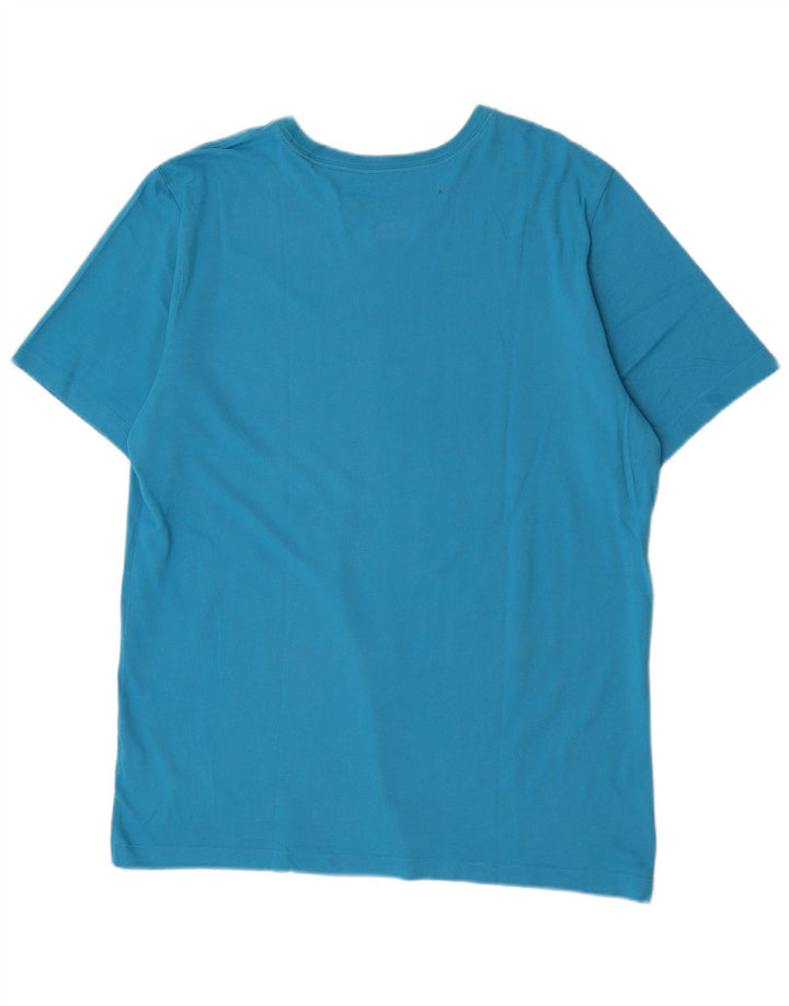 Nike Herre Dri Fit T-Shirt Top Stor Blå Bomuld