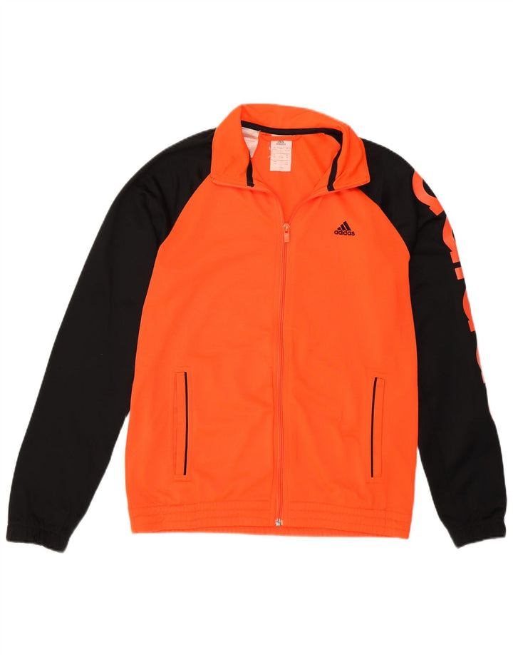 Adidas drenge grafisk træningsdragt topjakke 13-14 år Orange Colourblock