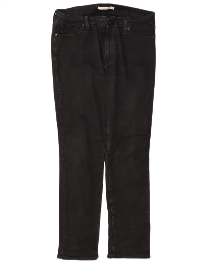 Levi's Dame 712 Slim Jeans W32 L32 Sort Bomuld