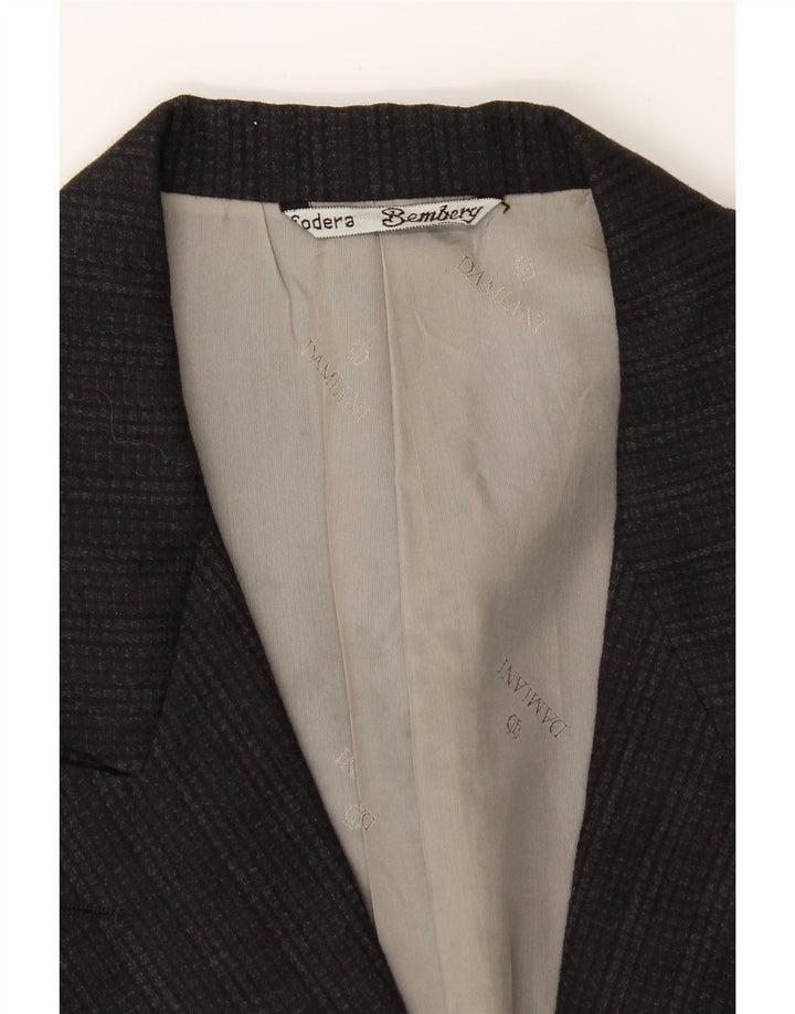 DAMIANI Mens Double Breasted Blazer Jacket IT 50 Large Black Pinstripe Vintage Damiani and Second-Hand Damiani from Messina Hembry 