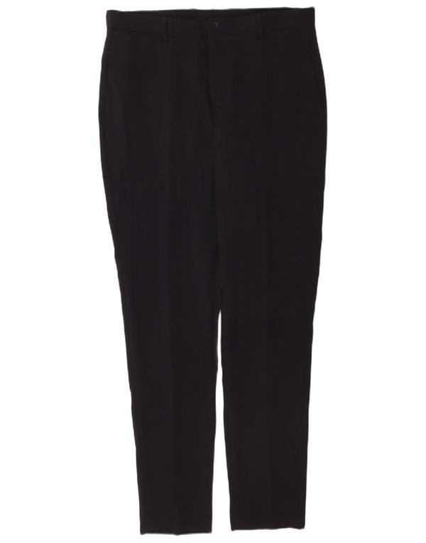 Zara Herre Slim Chino Bukser EU 42 Large W32 L32 Marineblå Polyester